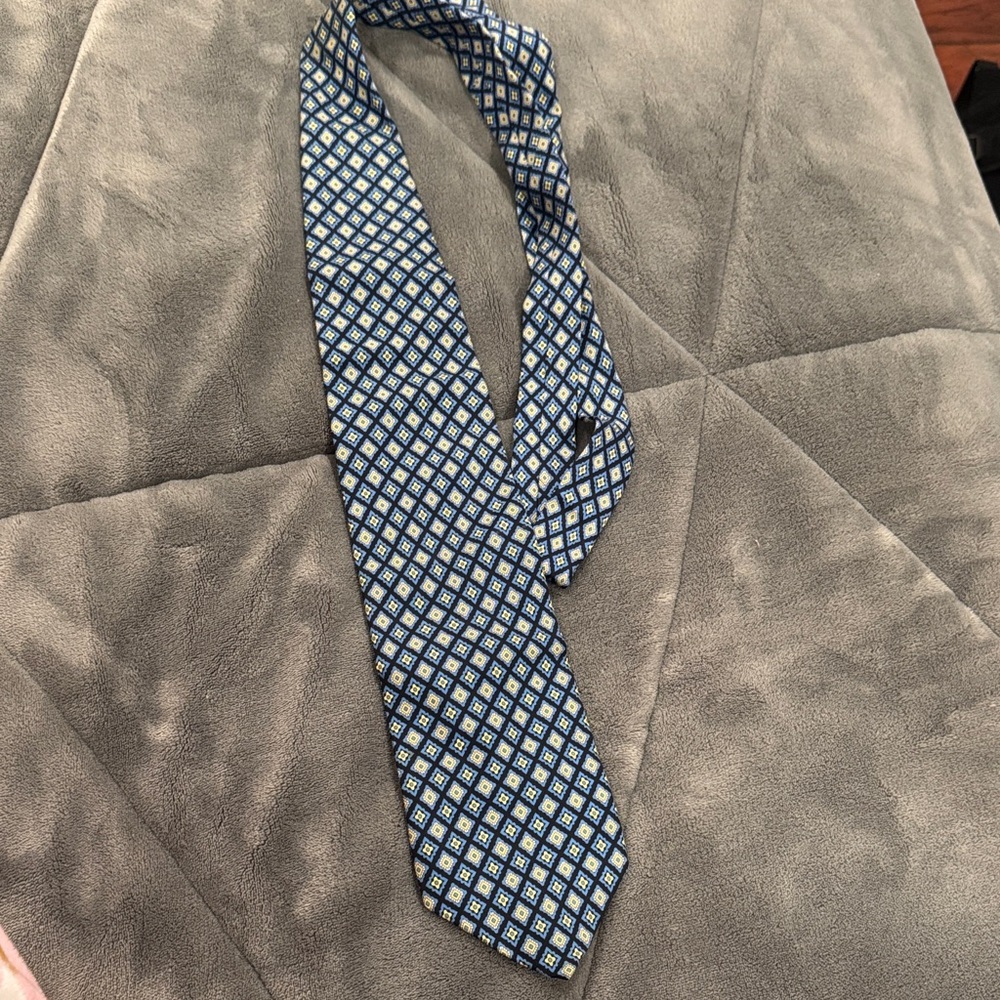 Blue Patterned Men's Tie